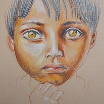 Illustration au pastel et aux crayons de couleur. Un progetto di Disegno a matita, Disegno e Disegno di ritratti di annick_cohen - 31.12.2023