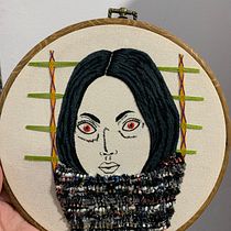 Meu projeto do curso: Criação de retratos bordados. Un projet de Broderie , et Design textile de Jheik Maia - 31.12.2023