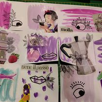 Il mio progetto del corso: Quaderno creativo: sperimenta con collage, stamping e découpage. Ilustração tradicional, Colagem, Papercraft, e Sketchbook projeto de nunzia78 - 01.01.2024