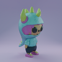 Mi proyecto del curso: Creación de personajes kawaii en 3D con Blender Ein Projekt aus dem Bereich Traditionelle Illustration, Design von Figuren, Digitale Illustration, 3-D-Modellierung und Manga von Oriol Campillo Mestes - 01.01.2024
