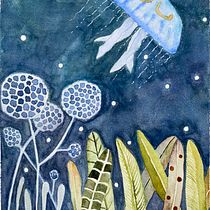 Mój projekt z kursu: Technika negatywowa w akwareli dla ilustracji botanicznych Ein Projekt aus dem Bereich Traditionelle Illustration, Aquarellmalerei und Botanische Illustration von Karo - 02.01.2024