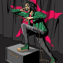 Zack de la Rocha RATM. Ilustração tradicional, Ilustração digital, e Desenho digital projeto de Arturo Cevallos - 02.01.2024