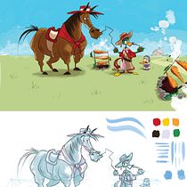 Meu projeto do curso: Ilustração de animais com personalidade humana. Ilustração tradicional, Design de personagens, Desenho e Ilustração digital projeto de Vinicius F. Barth - 29.12.2023