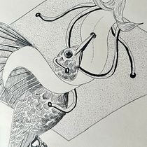 Mi proyecto del curso: Ilustración realista de pájaros con elementos creativos. Pencil Drawing, Drawing, Ink Illustration, and Naturalistic Illustration project by Elsa Nidia Mauricio Balbuena - 12.28.2023