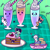 Mi proyecto del curso: Diseño de mundos kawaii: crea ilustraciones alegres. Character Design, Digital Illustration, and Manga project by Alia Lewis - 01.03.2024
