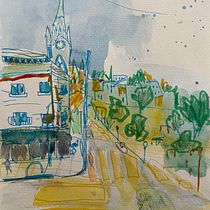 My project for course: Urban Sketching: Create Expressive Cityscapes. Painting, Sketching, Drawing, Watercolor Painting, Sketchbook & Ink Illustration project by dearemmarutherford - 01.03.2024