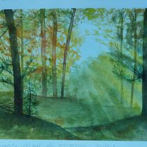 Mon projet du cours : Paysages oniriques à l'aquarelle : capturez la lumière. Un projet de Aquarelle de christwahl - 03.01.2024