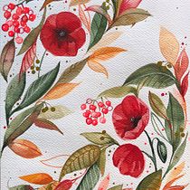 Mon projet du cours : Aquarelle florale créative : renouez avec la nature. Ilustração tradicional, Pintura, Pintura em aquarela e Ilustração botânica projeto de mina_inverse - 03.01.2024