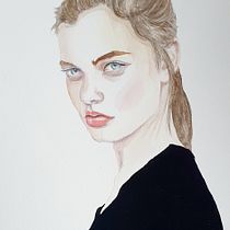 My project for course: Watercolor Portrait from a Photo. Traditional illustration, Watercolor Painting, and Portrait Drawing project by Jane Harrison - 01.03.2024
