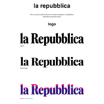 La Repubblica | Editorial Work. Projekt z dziedziny Grafika ed, torska, Projektowanie graficzne i Projektowanie informacji użytkownika Emiliano Gallo - 04.01.2024
