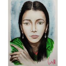 Mi proyecto del curso: Retrato artístico en acuarela. Fine Arts, Painting, Watercolor Painting, and Portrait Drawing project by isidorojose - 01.01.2024
