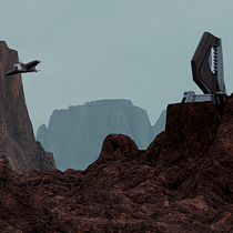 My project: Futuristic 3D environments with Photoshop and Blender. Un proyecto de 3D, Post-producción fotográfica		, Retoque fotográfico y Modelado 3D de Alex Manalo - 04.01.2024