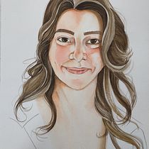 Meu projeto do curso: Retrato em aquarela a partir de uma fotografia. Traditional illustration, Watercolor Painting, and Portrait Drawing project by lizete.moraes.int - 12.31.2023