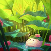 Mijn project van de cursus: Atmosferische scènes in Procreate: schilder met kleur en licht. Ilustração digital projeto de Tess Van der Steege - 05.01.2024