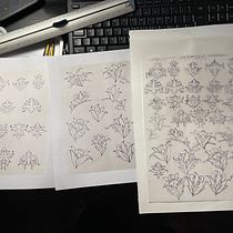 Mi proyecto del curso: Introducción al arte islámico: crea patrones biomórficos Ein Projekt aus dem Bereich Malerei, Musterdesign, Zeichnung, Aquarellmalerei und Illustration mit Tinte von Graciela Fuentes - 05.01.2024