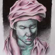 Il mio progetto del corso: Ritratto creativo in chiaroscuro con matita. Un projet de Illustration traditionnelle, Dessin au cra, on, Dessin de portrait, Dessin artistique, Dessin aux cra , et ons de couleur de fransua81.poli - 06.01.2024