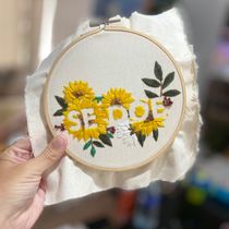 Meu projeto do curso: Lettering e bordado: designs do tipo negativo. Embroider, and Textile Design project by Morgana Missfeld Bialeski - 01.05.2024