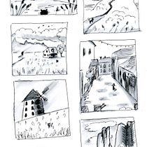 My project for course: Exploratory Sketchbook: Find Your Drawing Style. Ilustração tradicional, Esboçado, Criatividade, Desenho, Pintura em aquarela, Sketchbook, e Pintura guache projeto de Julie Bayless - 06.01.2024