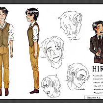Meu projeto do curso: Criação de personagens de mangá. Traditional illustration, Character Design, Comic, and Manga project by Giovanna Reis Lemes - 01.07.2024