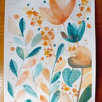 Meu projeto do curso: Aquarela floral: conecte-se com a natureza. Ilustração tradicional, Pintura, Pintura em aquarela e Ilustração botânica projeto de Beatriz Albarez de Assunção - 06.01.2024