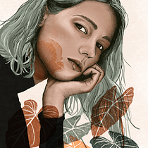 Pensamientos. Projekt z dziedziny Trad, c, jna ilustracja, Grafika wektorowa, Ilustracja c, frowa i Portret użytkownika Erika Vuoto - 20.08.2022