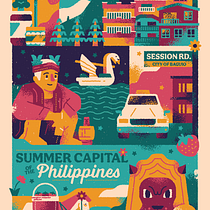City of Baguio: Vector Illustration for Vibrant Compositions. Vector Illustration, Digital Illustration, Digital Drawing, and Advertising project by Jenzon Lopez - 01.07.2024