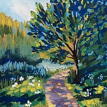 My project for course: Landscape Painting with Gouache for Beginners Ein Projekt aus dem Bereich Bildende Künste, Malerei, Naturalistische Illustration und Gouachemalerei von Petra Chriastelova - 07.01.2024