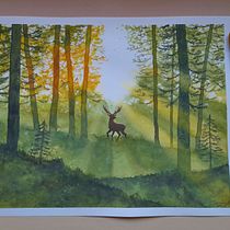 Meu projeto do curso: Paisagens de sonhos com aquarela: pintura com luz. Un projet de Peinture , et Aquarelle de Carina Portugal - 06.01.2024