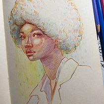 My project for course: Vibrant Portrait Drawing with Colored Pencils. Drawing, Portrait Drawing, Sketchbook, and Colored Pencil Drawing project by Daria Maistruk - 01.06.2024