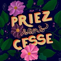Mon projet du cours : Lettering floral sur Procreate. Lettering, and Digital Lettering project by Fantine Rudent - 01.03.2024