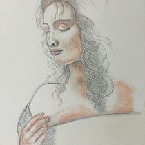 Meu projeto do curso: Retrato clássico: o método de desenho da renascença. Fine Arts, Sketching, Drawing, Portrait Drawing, Realistic Drawing, and Artistic Drawing project by Nicole Suzzane Favareto - 01.09.2024