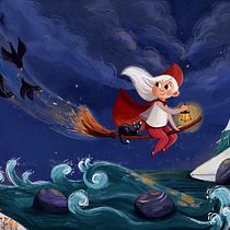 My project for course: Children’s Illustration with Procreate: Paint Magical Scenes. Ilustração digital, Ilustração infantil, Pintura digital, e Álbum ilustrado projeto de macakovochka - 09.01.2024