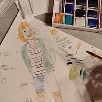 My project for course: Illustration and Character Development with Watercolor. Un proyecto de Ilustración tradicional, Diseño de personajes, Pintura y Pintura a la acuarela de steph heyvaert - 09.01.2024