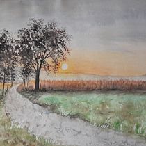 Autumn sunrise on Serra. Un projet de Peinture , et Aquarelle de marco_capello55 - 08.01.2024