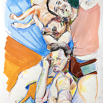 My project for course: Expressive Figure Drawing: Explore Lines, Shapes and Colors. Fine Arts, Pencil Drawing, Drawing, Portrait Drawing, Realistic Drawing, Figure Drawing, and Gouache Painting project by Prins Nicolas - 01.10.2024