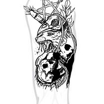 Mój projekt z kursu: Projektowanie i rysowanie tatuaży „blackwork” od podstaw. Projekt z dziedziny Trad, c, jna ilustracja,  R, sunek, Ilustracja c, frowa, Projektowanie tatuaż, R, sunek c i frow użytkownika Małgosia Milewicz - 11.01.2024