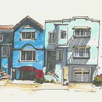 My project for course: Expressive Architectural Sketching with Colored Markers. Sketching, Drawing, Architectural Illustration, Sketchbook & Ink Illustration project by Ruoxi - 01.11.2024