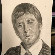 Il mio progetto del corso: Ritratto realistico con matite di grafite. Un progetto di Illustrazione tradizionale, Belle arti, Bozzetti, Disegno a matita, Disegno, Disegno di ritratti, Disegno realistico, Disegno artistico e Disegno anatomico di Nina Artina - 11.01.2024
