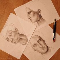 Mi proyecto del curso: Sketchbook de retrato: explora el rostro humano. Sketching, Drawing, Portrait Drawing, Artistic Drawing, and Sketchbook project by Juan Lucas Neira - 01.10.2024