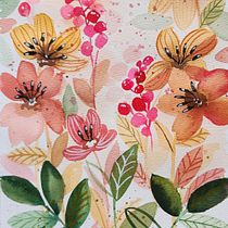 My project for course: Artistic Floral Watercolor: Connect with Nature. Ilustração tradicional, Pintura, Pintura em aquarela e Ilustração botânica projeto de eunmi0201 - 06.01.2024