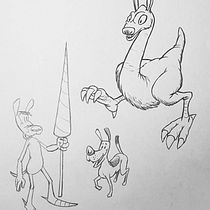 Martin B's project for course: Drawing Animal Characters with Human Personalities with Florian Satzinger. Traditional illustration, Character Design, Drawing, and Digital Illustration project by Martin Buckingham - 01.13.2024