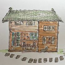 Live sketching of a peaceful homestay: Expressive Architectural Sketching with Colored Markers. Sketching, Drawing, Architectural Illustration, and Sketchbook project by nicoyst - 01.13.2024