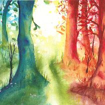 My project for course: Dreamy Watercolor Landscapes: Paint with Light. Un projet de Peinture , et Aquarelle de Paper Girl - 13.01.2024