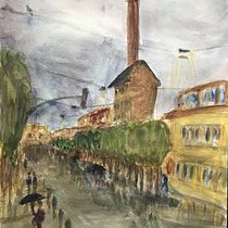 My project for course: Urban Landscapes in Watercolor. Un progetto di Belle arti, Pittura ad acquerello e Illustrazione architettonica di Bernhard Ebbinghaus - 13.01.2024