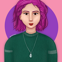 Mi proyecto del curso: Retrato de personajes femeninos con Procreate. Projekt z dziedziny Trad, c, jna ilustracja, Ilustracja c, frowa, R, sunek c i frow użytkownika Alejandra Mendoza Correa - 12.01.2024