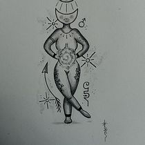 Darf ich vorstellen.... Protection ✨. Design, Traditional illustration, Creativit, Pencil Drawing, Drawing, and Tattoo Design project by r_divivier - 01.14.2024