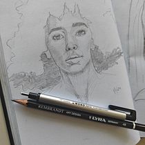 Mi proyecto del curso: Sketchbook de retrato: explora el rostro humano. Sketching, Drawing, Portrait Drawing, Artistic Drawing, and Sketchbook project by Johannes Pereira - 01.14.2024