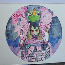 Mi proyecto del curso: Xatu bañando a un Nidoran. Un progetto di Illustrazione tradizionale, Pittura ad acquerello, Stor, telling, Narrativa e Manga di Nacho Herrera Collinao - 05.01.2024