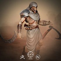 Mi proyecto del curso: Diseño de personajes estilo Dark Fantasy en ZBrush. Een project van 3D, Ontwerp van personages,  3D-modellering y 3D-karakterontwerp van Christian González - 13.01.2024