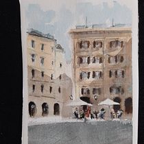 My project for course: Modern Techniques for Watercolor Cityscapes. Un progetto di Pittura e Pittura ad acquerello di rekamingled - 15.01.2024
